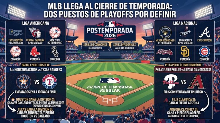 MLB llega al cierre de temporada con dos puestos de playoffs por definir