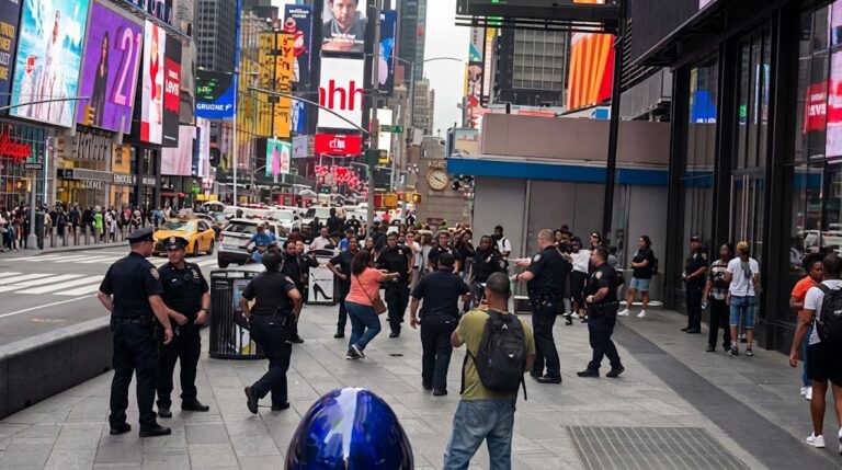 Ejecutiva de Bank of America muere apuñalada en Times Square; policía mata a la sospechosa